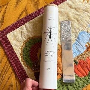 Skeem Citronella Sea Salt Incense with Silver Holder